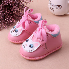 Leather plush cotton shoes girls baby shoes baby shoes Tummytastic