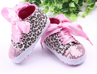 
              Leopard print shoe head baby shoes. Tummytastic
            