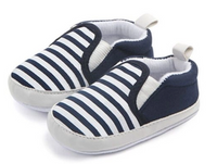 
              Brand New Pram Newborn Toddler Baby Girls Boys Kids Infant First Walkers Striped Classic Shoes Loafers Casual Soft Shoes Tummytastic
            