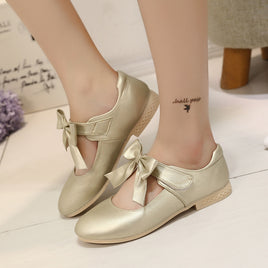 Leather Bowknot Princess Shoes