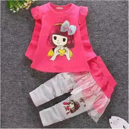 Girls' Spring Clothes for Girls' Infants and Toddlers' Spring Cotton Clothes Suits Tummytastic