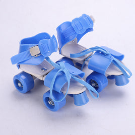 Roller Skates Double Row Pulley Four-wheeled Children's Adjustable Roller Skates Roller Skates