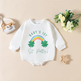 European And American Children's One-piece St. Patrick's Day Printed Romper Tummytastic