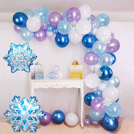 Ice And Snow Theme Party Chain Decoration Christmas Balloon Combo Set Tummytastic
