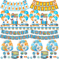 
              Birthday Pull Flag Cake Insert Balloon Party Birthday Set Tummytastic
            