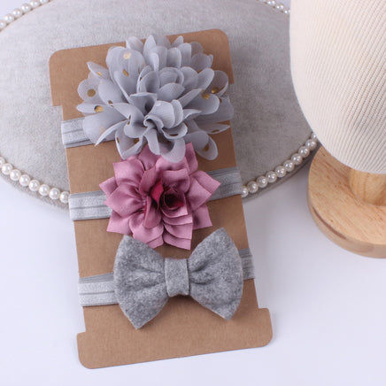 Three-piece Floral Simple Baby Stretch Hairband Tummytastic