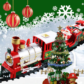 Christmas Electric Rail Car Train Toy Children's Electric Toy Railway Train Set