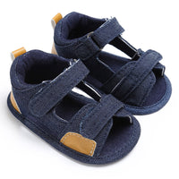 
              Denim baby Velcro sandals toddler shoes baby shoes Tummytastic
            