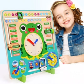Montessori Wooden Toys Baby Weather Season Calendar Clock Time Cognition Preschool Educational Teaching Aids Toys For Children Tummytastic