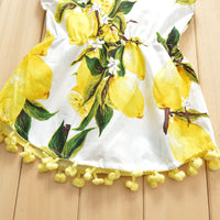 
              Lemon Printing Camisole Tassel Dress For Baby Girl Tummytastic
            