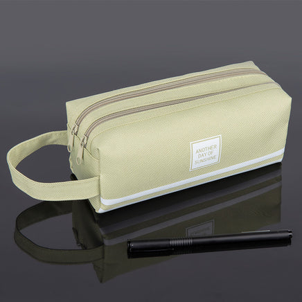 Canvas Double-Layer Stationery Box For Junior High School Students Tummytastic