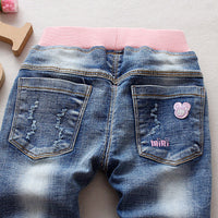 
              Girls Jeans Trend Candy Color Embroidery Tummytastic
            