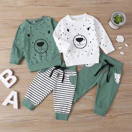 Children's Long Sleeve T-shirt Two Piece Bear Set