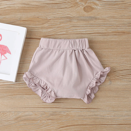 Fashion Three-Piece Baby Girl Sling Romper Plaid Shorts Tummytastic