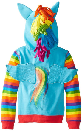 Printed Jacket Foreign Trade Hot Style Girls Rainbow Pony Sweater Hoodie Tummytastic