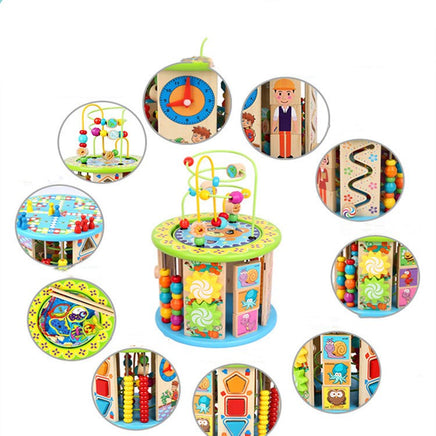 Treasure Box Toys Multifunctional 10-in-one Puzzle Bead Around Wooden Toys Tummytastic