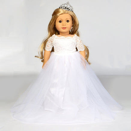 18 Inch American Girl Doll Snow White Wedding Dress Suit Suit Dress Up Doll Clothes Tummytastic