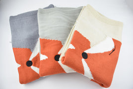 Fox Blanket Three-Dimensional Ear Blanket Children'S Knitted Blankets Beach Mat Baby Baby Holding Blanket Tummytastic
