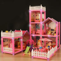 
              Toy Girl Princess Castle Villa Hut Children Play House Toy Girl Simulation Room Doll House Gift Tummytastic
            
