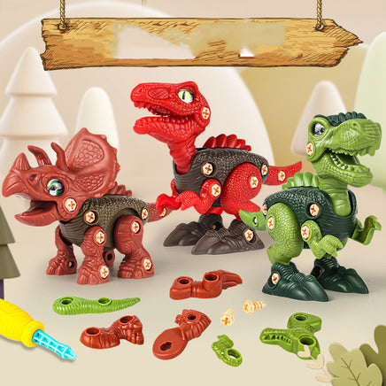 Dinosaur Toys Little Boy Children'S Puzzle Diy Assembled Toys Tummytastic