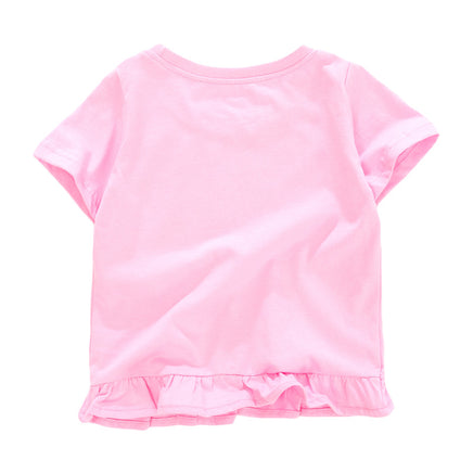 Summer New Short-Sleeved T-Shirt Knitted Pure Cotton Girl t-Shirt Tummytastic