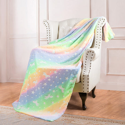 Double Sided Flannel Glowing Blanket Fluorescent Tummytastic