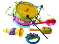 
              Children's  5 Piece Set Puzzle Baby Musical Instrument Double-sided Drum Patting Drum Tummytastic
            