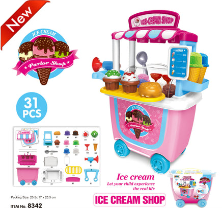 Kids Play Food And Ice Cream Truck Toy Cart Tummytastic