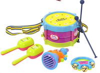 
              Children's  5 Piece Set Puzzle Baby Musical Instrument Double-sided Drum Patting Drum Tummytastic
            