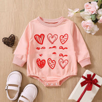 
              Unisex Baby's Valentine's Day Three Series Of Love Long-sleeved Rompers
            