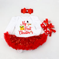 
              Newborn Baby Christmas Long Sleeve Romper Dress
            