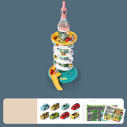 Children's Car Breakthrough Adventure Parking Lot Road Rail Car Toy Tummytastic