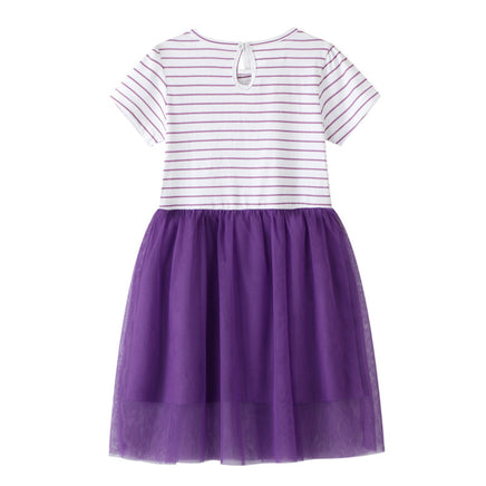 European And American Children's And Girls' Knitted Short-Sleeved Dresses Tummytastic
