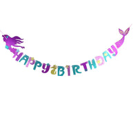 
              Mermaid Theme Birthday Decoration Party Supplies Children\'s Party Decorations Dessert Cake Cards
            