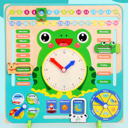 Montessori Wooden Toys Baby Weather Season Calendar Clock Time Cognition Preschool Educational Teaching Aids Toys For Children Tummytastic