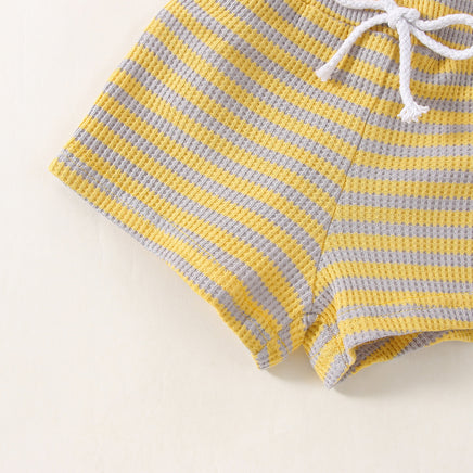 Children's Waffle Stripe Short Sleeve Tummytastic