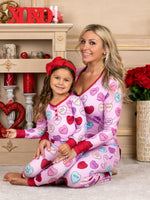 
              Valentines Day Love Print Casual Home Pyjamas Parent Child Set
            