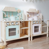 
              Children's Solid Wood Kitchen Male And Female Baby Family Cooking Cooking Toys Tummytastic
            