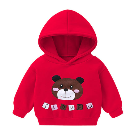 Boys And Girls Hooded Sweater And Cashmere Children's All-match Long-sleeved Clothes Tummytastic