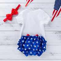 
              American Independence Day Baby Clothes Cartoon Letter Short Sleeve Romper Tummytastic
            