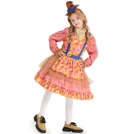 New Children's Halloween Scarecrow Dress
