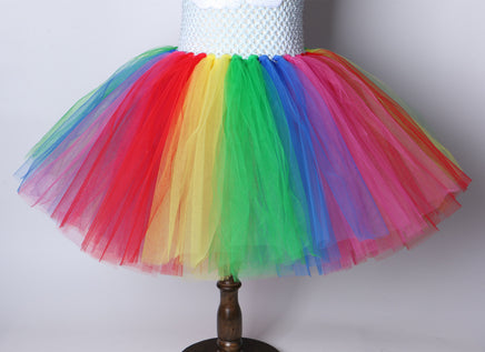 Children's Net Yarn Rainbow Show Princess Dress Tummytastic