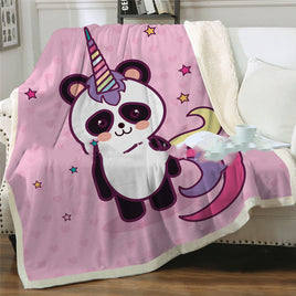 Panda series flannel printed blanket Tummytastic