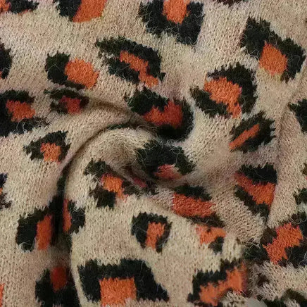 Autumn New Cute V-Neck Leopard Knit Cardigan Tummytastic