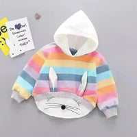 
              Baby Girl Long-Sleeved T-Shirt Children's Clothing Long-Distance Ear Hooded Clothing
            