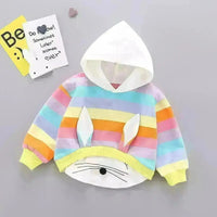 
              Baby Girl Long-Sleeved T-Shirt Children's Clothing Long-Distance Ear Hooded Clothing
            