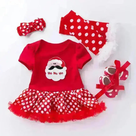 Children's Clothing Christmas Baby's Gown 4-piece Set Tummytastic