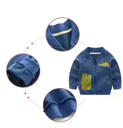 Children's Clothing Pure Cotton Sports Leisure Zipper Shirt Baby Top Tummytastic