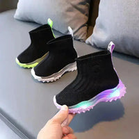 
              Flying Knit Sports Boys And Girls Light Up Shoes
            