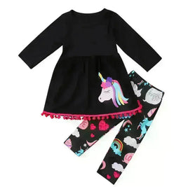 Girls Print Skirttrousers Two-piece